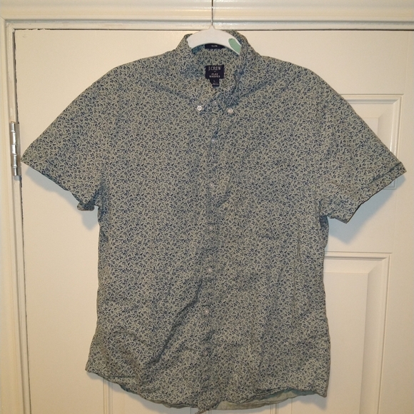 J. Crew Other - J Crew Flex Washed Slim Short Sleeve Button Down Shirt Men's Large.